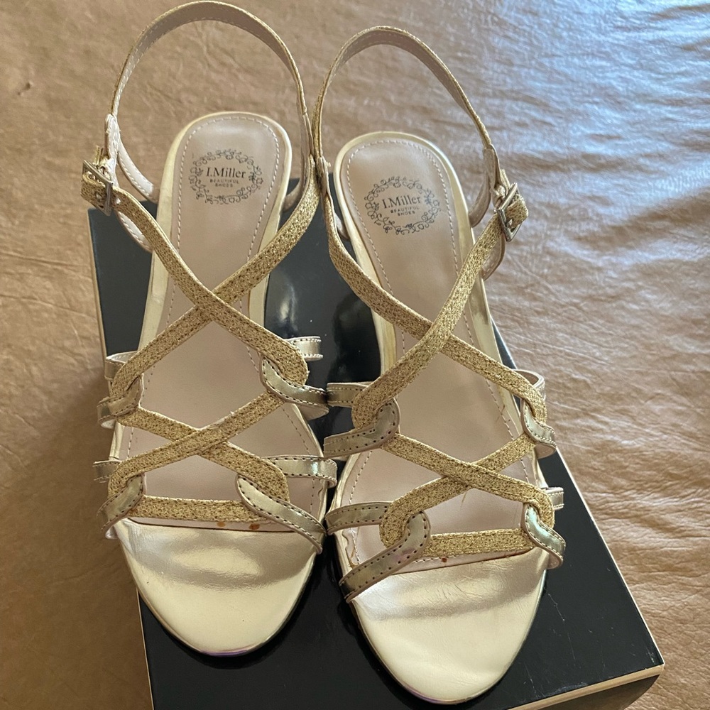 Gold dress heels